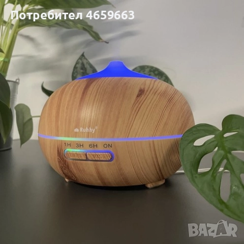 Ултразвуков арома дифузер и овлажнител за въздух за етерични масла 400 мл, 7 LED светлини, снимка 9 - Овлажнители и пречистватели за въздух - 52526391
