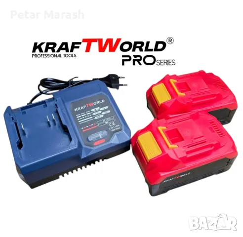 KraftWorld 2в1 Акумулаторен Комплект – Ударен Винтоверт и Мини Резачка с 2 Батерии, снимка 6 - Винтоверти - 50357700