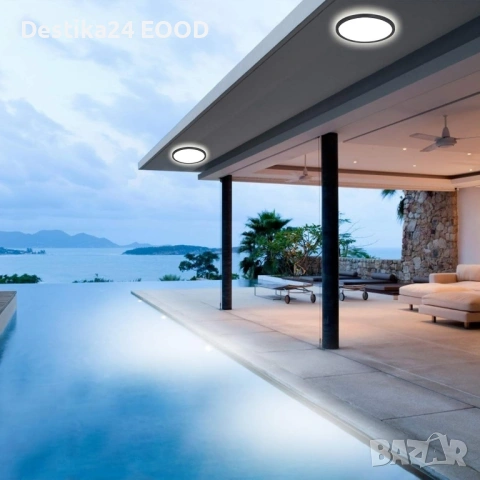 LED плафон за таван 18W Artbrite IP44 Ø29.5см, снимка 4 - Лед осветление - 53154095