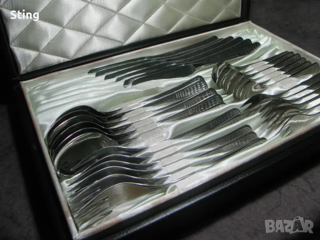 Прибори за Хранене Комплект Луксозен на Завод Петко Денев - Габрово от 80 те, снимка 3 - Прибори за хранене, готвене и сервиране - 50316512