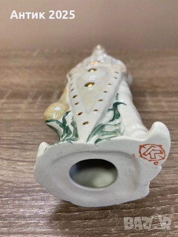 Винтидж порцеланова статуетка „Богатир със щит“, Коростенски порцеланов завод, СССР, снимка 3 - Антикварни и старинни предмети - 53233174