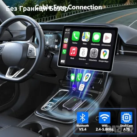 Нов Безжичен CarPlay адаптер за автомобили коли 2017+, iPhone iOS 10+, снимка 4 - Друга електроника - 48540514