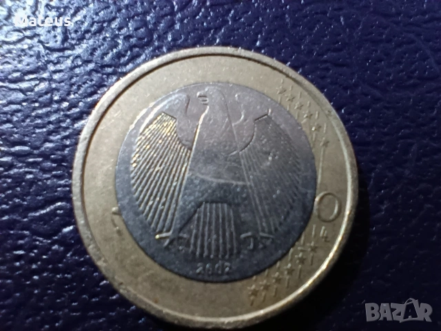1 euro 2002 Germany с дефект, снимка 6 - Нумизматика и бонистика - 53512134