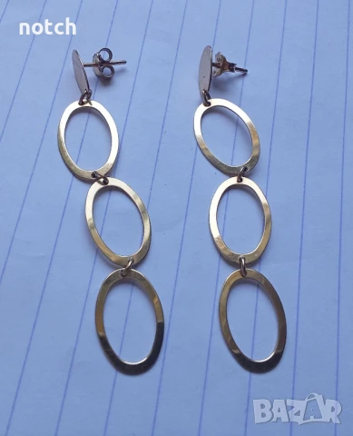 Златни обеци, снимка 3 - Обеци - 50744191