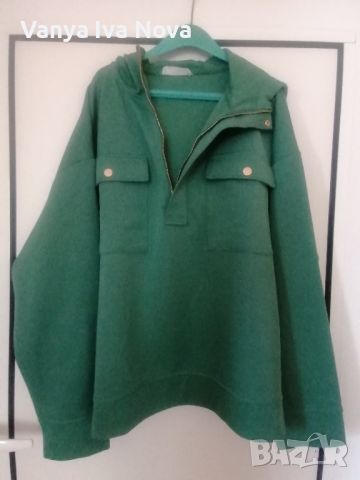 Mango зелена блуза , снимка 2 - Блузи с дълъг ръкав и пуловери - 45156647