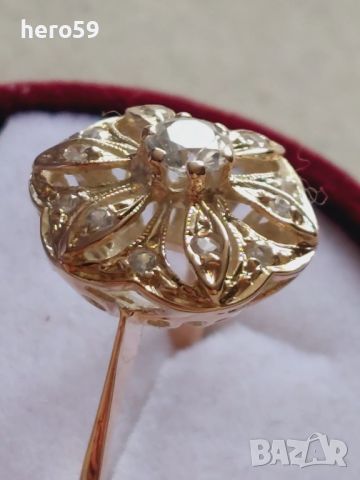 Дамски златен пръстен с циркони , снимка 12 - Пръстени - 45338069