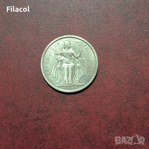 Френска Полинезия 2 франка 1965 г.