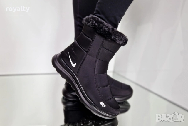 Nike Черни Дамски Апрески С Пух, снимка 4 - Дамски апрески - 52116813