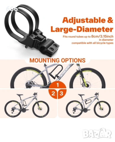 Sportneer U-образна ключалка за велосипед - 18 мм, снимка 10 - Части за велосипеди - 53277304