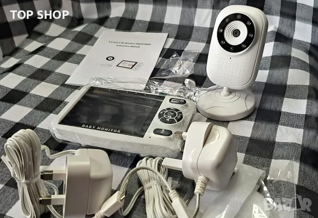 Ново Бебешки монитор с камера и аудио 3.5 HD екран/Нощно виждане/Бебе, снимка 4 - Друга електроника - 49892837