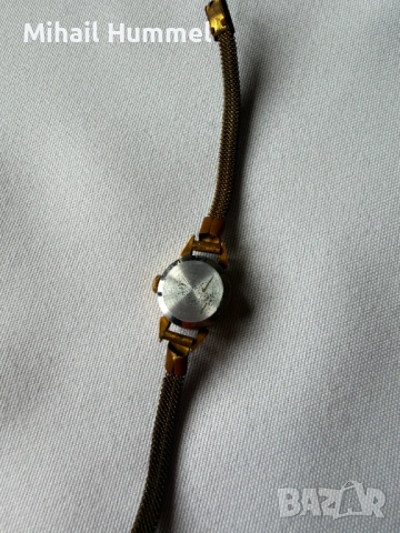 Дамски ръчен механичен часовник "Чайка". Позлатен - 14к., снимка 3 - Дамски - 53612531