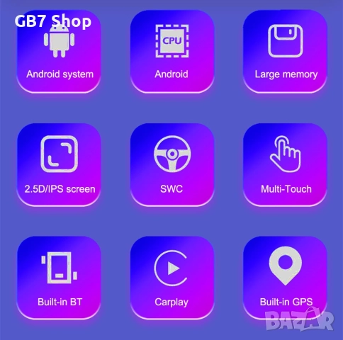 Мултимедия за Audi A3 2Din 7-инчa *Android|Carplay | Bluetooth |GPS навигация | Bluetooth |, снимка 4 - Аксесоари и консумативи - 52740965