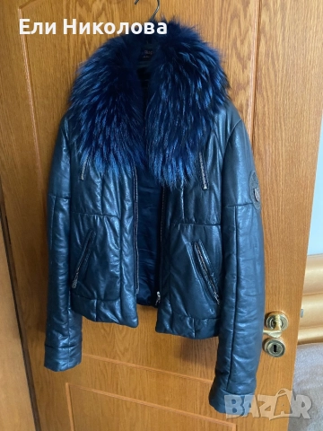 Кожено яке от естествена кожа с яка