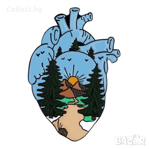 Значка : Landscape in Heart (Outdoors series), снимка 1 - Други - 45008748