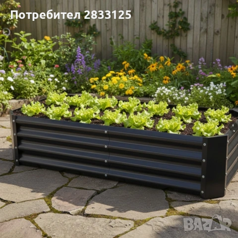 Леха за зеленчуци и цветя - елегантно решение за всяка градина - антрацит, снимка 2 - Саксии и кашпи - 53660643