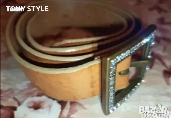 Нов Италиански Дамски Колан Изцяло от Естествена Кожа 100см., снимка 2 - Колани - 51696776