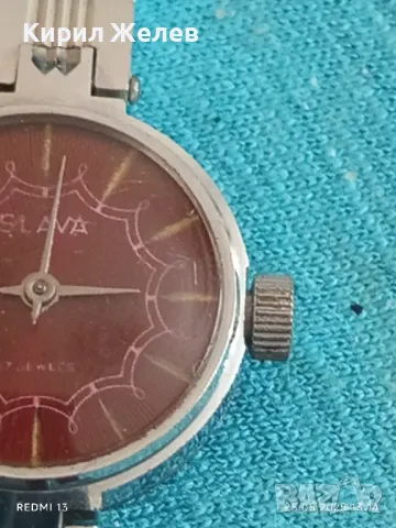 Стар механичен часовник дамски СЛАВА СССР 17 камъка за ремонт части КОЛЕКЦИЯ 43889, снимка 3 - Антикварни и старинни предмети - 50419582