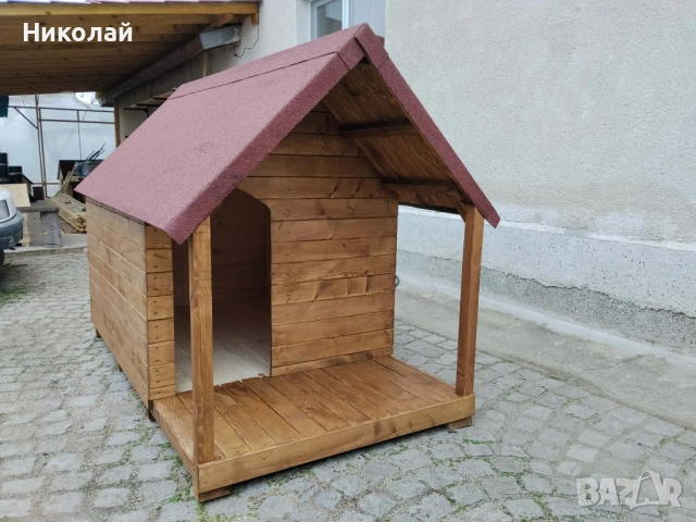Дървена къща за големи кучета Алабай Кане Корсо големи породи кучета , кучешка колиба къща куче, снимка 9 - За кучета - 53904818