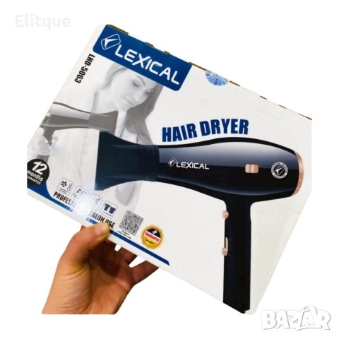 Дамски сешоар Lexical LHD-5063, 1600W, моден дизайн, снимка 5 - Сешоари - 52866088