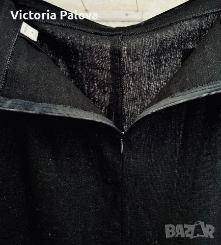 Черна пола  COCOROTA лен и памук Испания, снимка 5 - Поли - 53633157