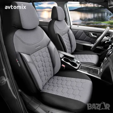 Тапицерия OTOM за седалки Carbon CRB3404 (сиво/черно), снимка 2 - Аксесоари и консумативи - 49929845