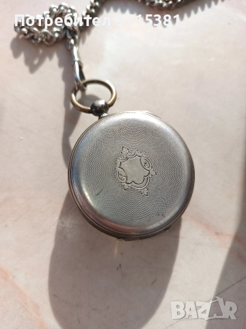 Сребърен джобен часовник , снимка 3 - Джобни - 52971156