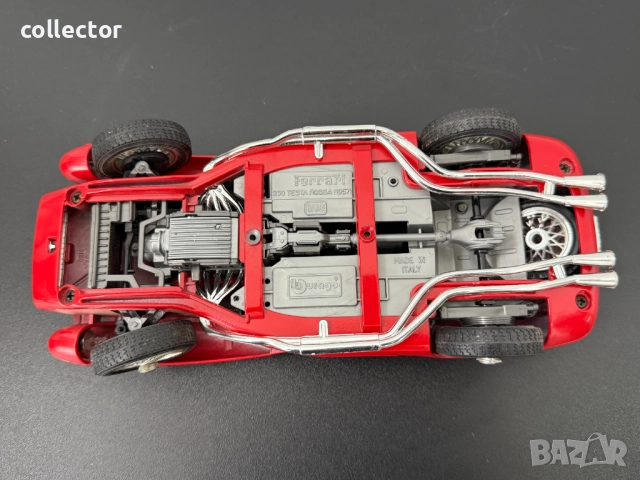 Метална количка Burago - Ferrari 1957г. №7485, снимка 6 - Колекции - 52049960