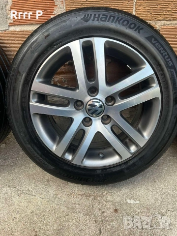 Оригинални джанти за VW 5x112 с летни гуми Hankook 205/55/16, снимка 5 - Гуми и джанти - 53193518