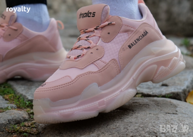 Balenciaga TripleS розови дамски маратонки , снимка 2 - Маратонки - 51954970