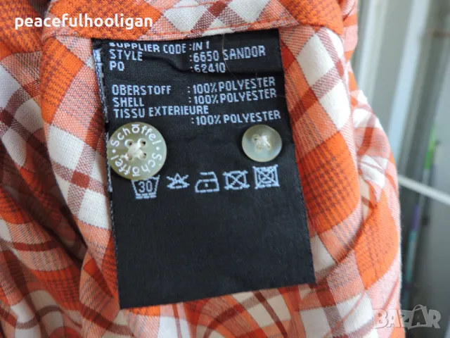 Schoffel - мъжка карирана риза за туризъм  с дълъг ръкав размер XL , снимка 12 - Ризи - 49781441