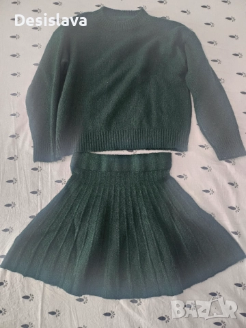 Сет плетиво наситено зелено , снимка 2 - Комплекти - 52918435