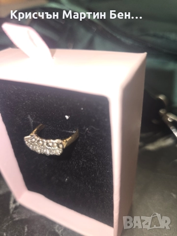 Златен пръстен 18к/750 с 4 диаманта , снимка 5 - Пръстени - 52053327