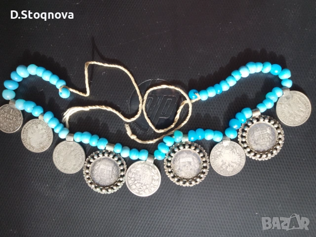 Автентичен сребърен Пендар(накит) с 9 Исторически монети/Царство България и Австро-Унгария/!, снимка 2 - Други ценни предмети - 53625960