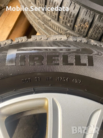 Оригинални джанти Audi 16” 5x112 ET33 + зимни гуми Pirelli Sottozero 215/65 R16, снимка 8 - Гуми и джанти - 53763253