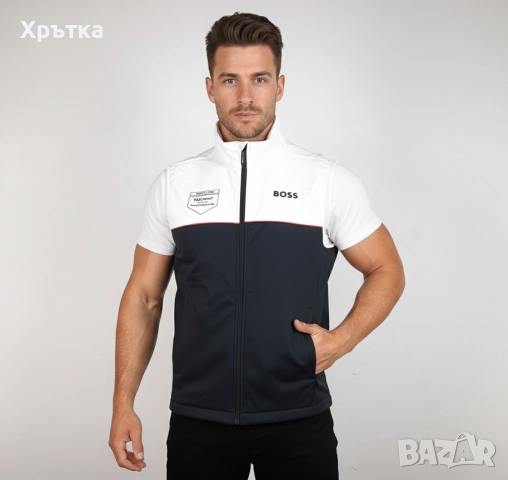 Porsche Motorsport x Boss Softshell Vest - Оригинален мъжки елек размер M