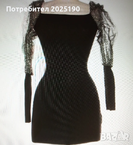 Дамска черна рокля Н&М 