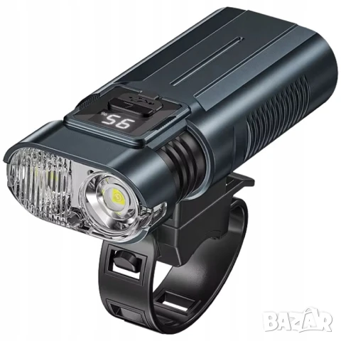 LED фар за Колело, Велосипед, Тротинетка, акумулаторен, дисплей, 4 режима, IP43, 10W, снимка 5 - Аксесоари за велосипеди - 51062527
