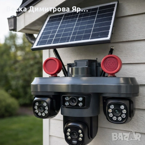 Соларна камера LYLU със SIM карта, 4 лещи и 26 диода – интелигентна защита без ограничения, снимка 2 - Други - 53782953