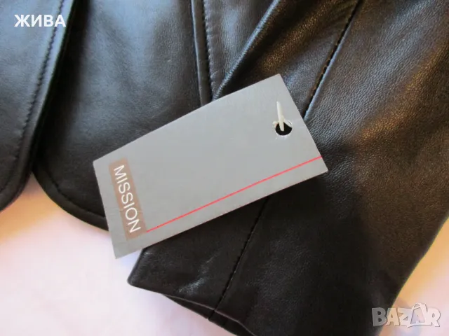 MISSION ЕСТЕСТВЕНА КОЖА черно дамско сако, снимка 2 - Сака - 49685412