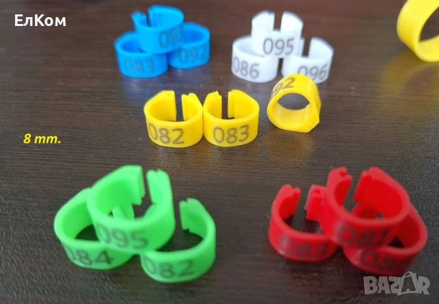 Пръстени за гълъби, пъдпъдъци, кокошки, гъски и др. - 8 мм., 10 мм., 20 мм., снимка 3 - За птици - 51446664