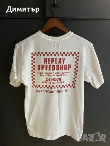 Мъжка тениска Replay, снимка 2 - Тениски - 53403103