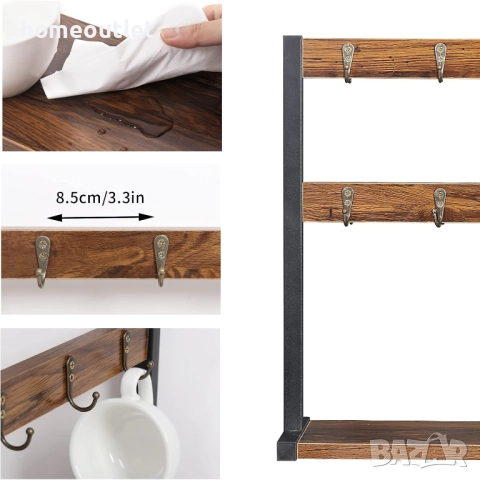 ПРОМОЦИЯ Поставка за 16 чаши – функционален и стилен органайзер за кухнята BORWART JJ-ZZ718, снимка 7 - Аксесоари за кухня - 52720632