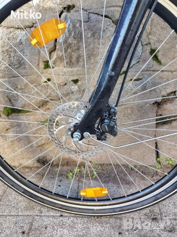 28 цола електрически алуминиев велосипед с 21 скорости усилени капли амортисьори предни като нов , снимка 6 - Велосипеди - 52818762