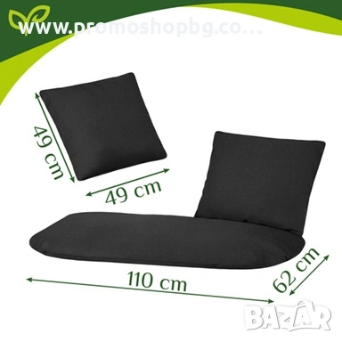 Възглавница за двойна градинска люлка Gardlov, комплект от 3 броя, Крем, Сива ИЛИ Черна, снимка 4 - Градински мебели, декорация  - 48168939