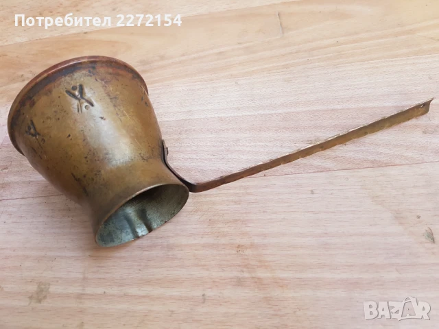 Бакърено джезве , снимка 3 - Антикварни и старинни предмети - 51427792
