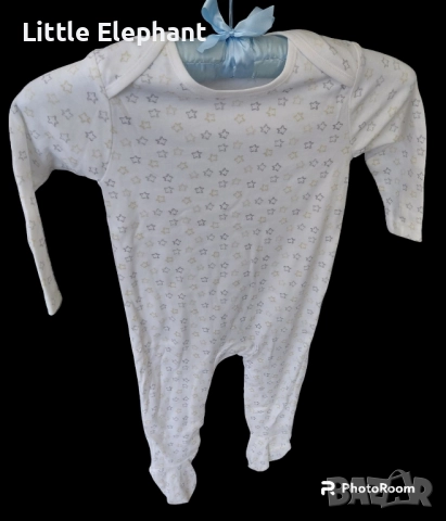 Цяла пижамка ромпър за момченце на 12-18 мес момченце звезди кафяво и сиво,кол"Stars,Англия/нова