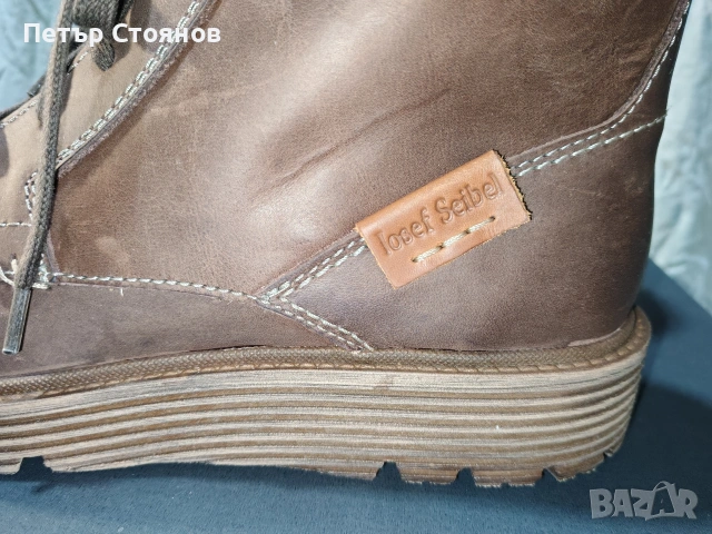 Мъжки боти от естествена кожа Josef Seibel №44, снимка 3 - Мъжки боти - 53070868