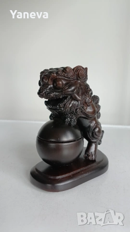Кадилница за тамян от палисандрово дърво с куче Фу , символ на защита, сила и просперитет , снимка 4 - Антикварни и старинни предмети - 54151638