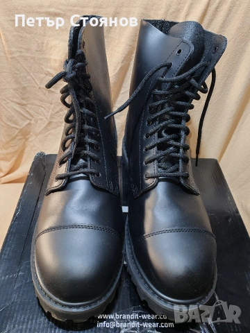 Здрави мъжки кубинки от естествена кожа Brandit р-р 47, снимка 2 - Мъжки боти - 52673887