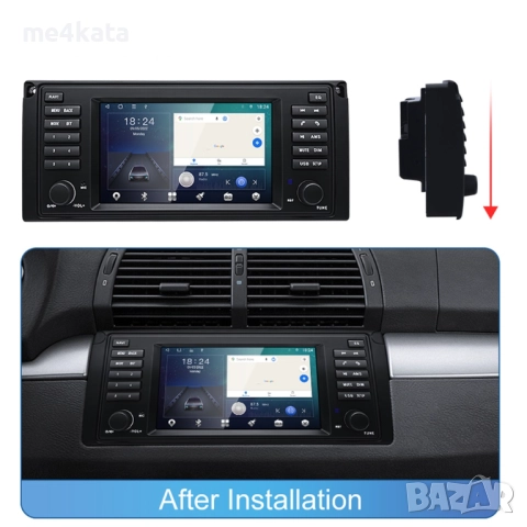 7-инчова мултимедия за BMW X5 E53 (1999–2006) – Android Carplay, снимка 4 - Аксесоари и консумативи - 52872537